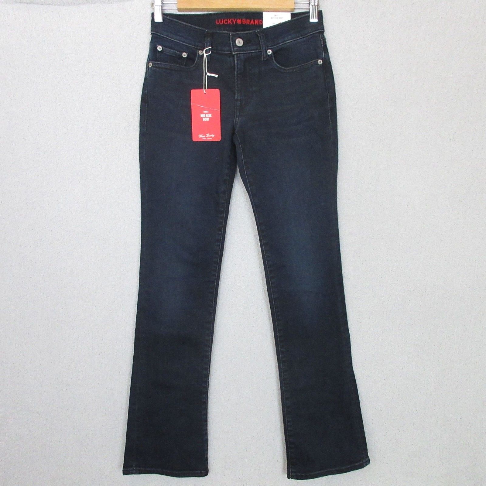 Lucky Brand Jeans Womens 0 25r Sweet Mid Rise Bootcut Dark Wash Stretch Denim